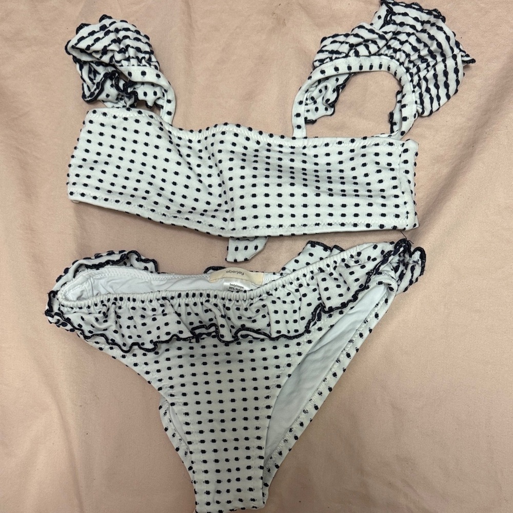 Eberjey Kids Black and White Polka Dot Bikini